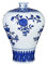 Vasen Vase aus Keramik, handgefertigt, blaues und weißes Muster, Wohnzimmer, Hotelzubehör for Blumen