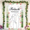Frisch Verheiratet Tür Banner für Hochzeit Deko Frisch Verheiratet Banner Poster Just Married Schild Blumen Blätter Hochzeit Hintergrund Elegant Hochzeitszeremonie Dekoration für Garten(185 * 90cm)