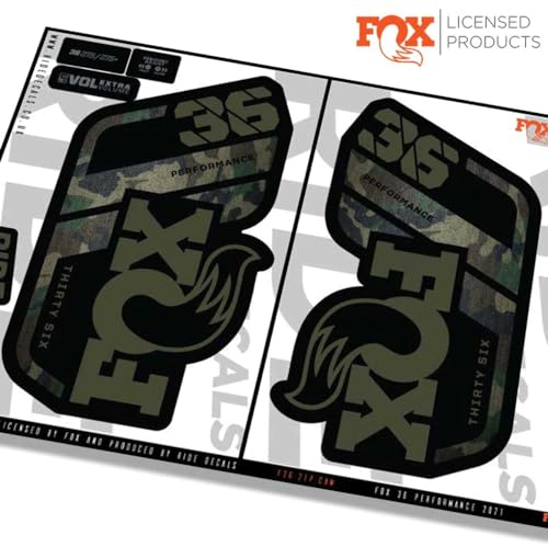 Fox 36 Performance 2021 Fork Decals - Camo - Licensed by Fox GLOSS