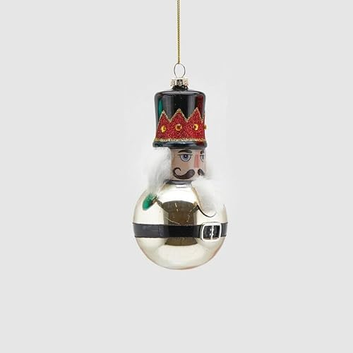 EDG Enzo De Gasperi Boule Boule de Noël en verre Casse-Noisette 15 cm Or