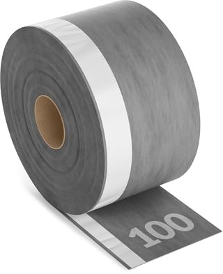 Isolbau Fensterband - Schwarz, 100 mm x 30 m Fensterdichtband für Außenbereich - Dichtband für Fenster & Tür