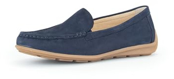 Gabor Damen Slipper, Frauen Slip On,Wechselfußbett,Moderate Mehrweite (G),Loafer,College Schuhe,Businessschuhe,Slip-ons,Blue,37 EU / 4 UK