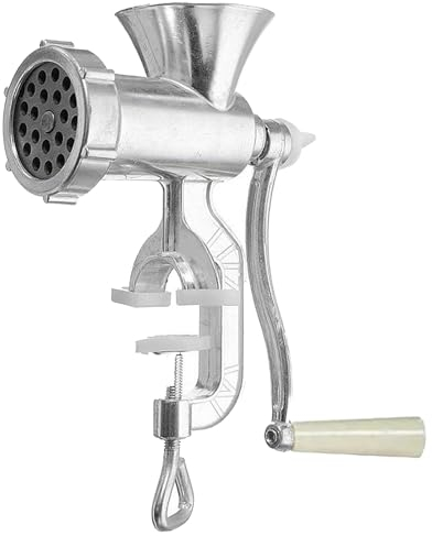 Buystarget Heavy Duty Meat Mincer Grinder Manual Hand Operated Kitchen Chef Cook Butcher Beef Sausage Stuffer Burger Mince Maker Aluminium Alloy Multi-Functional
