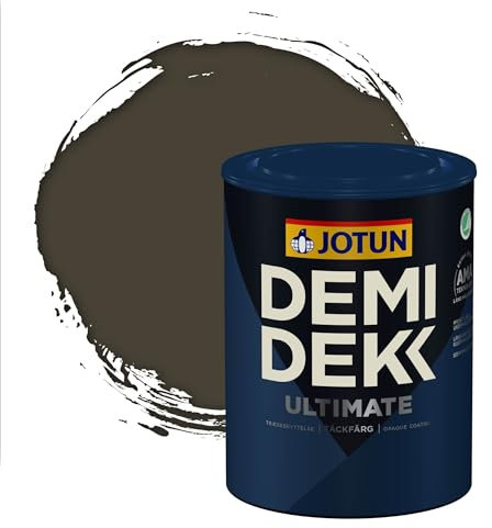 Jotun - Peinture Bois, Lasure Opaque pour Extérieur et Intérieur Satinée - DEMI DEKK CLEAN TECH - RAL 6014 - Olive Jaune - 0,75L