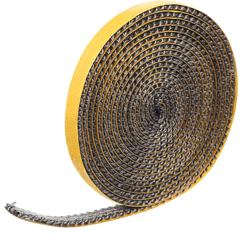 VINTORKY Junta Adhesiva para Puerta De Estufa De Leña Cuerda De Sellado Plana Resistente Altas Temperaturas para Aislamiento y Reemplazo Chimeneas y Hornos