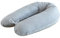 LOOLAY Schwangerschaftskissen - Stillkissen 190 cm - Seitenschläferkissen 100% Baumwolle - mit Abnehmbarem Minky Bezug - Ergonomisches Schwanger Kissen für Schlafen (100% Grau/Minky Grau)