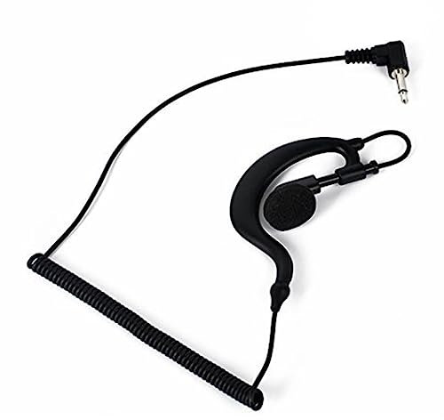 Docooler 3,5-mm-Ohrbügel-Headset für Walkie Talkie, Einzelohr-Radio-Ohrhörer, Einzelkopfhörer mit Spiralkabel