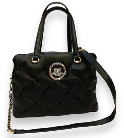 Gaudi Handtasche und Schultergurt, gesteppt, Farbe Schwarz, Linie Anita Art. 11201, Schwarz