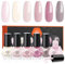 Modelones 6-Color Nail Polish Set - Milky White, Pink, Grey, Quick Dry, DIY Nail Art