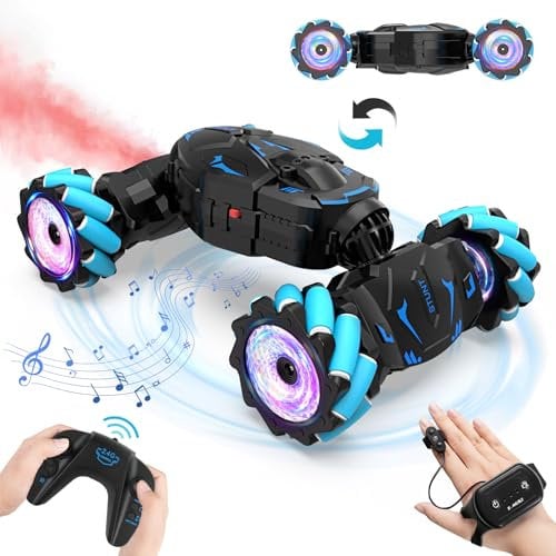 Nitigo Ferngesteuertes Auto ab 6 7 8 9 10 11 12 Jahre mit Fernbedienung für Kinder, 2.4 GHz 4WD Stunt RC Auto mit Handsteuerung, Drift RC Car Offroad 360° Drehung Spielzeug für Junge Mädchen