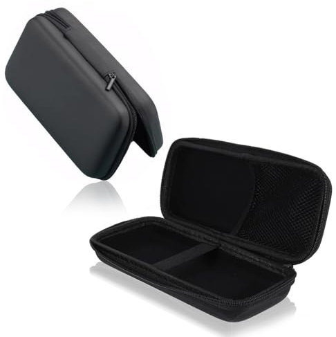 External Hard Drive Case,Power Bank Case, Portable EVA Storage Pouch for External Hardrive Cables,Lightweight Protective,Suitable for WE/Western,Toshiba,Buffalo,Hitachi, Seagate(Black 7.8*3.9*1.6Inch)