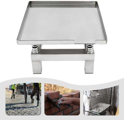 Beton-Rütteltisch, DSYOGX 50W Kleiner Betonrüttler aus Rostfreier Stahl Rütteltisch Vibrationsprüfblock für Formvibrationsformen, Erhöhung der Festigkeit von Beton, 35x35cm
