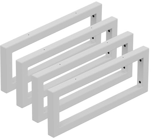 JYiuog Waschtisch-Halterung,Waschbeckenständer,Wand-Montag Regal-Halter aus Metall,Konsolen-Träger für Waschbecken,vielseitige Wandhalterun (Weiß, 40cm / 4 Stück)