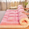 TFDRSEXVD Matelas futon rembourré, Matelas de Sol Japonais matelassé, épais, Pliable, Respirant, pour canapé de Camping,Rose,200x220cm