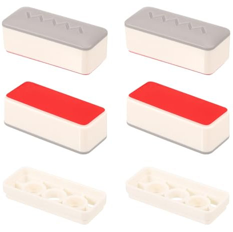 sourcing map 4 Pcs Toilet Seat Bumper Kit, 25mm Thickness Bidet Bumpers Pads Rubber Square Seat Spacer Replacement with Strong Adhesive for Toilet Cover