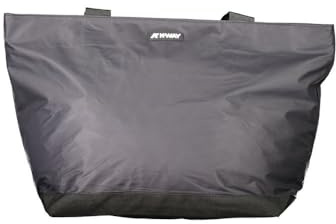 K-Way Bequeme, praktische und leichte Schultertasche mit Reißverschluss. Verfügt über ein großes Hauptfach und eine Innentasche mit Reißverschluss 33 x 52 x 21 cm, Schwarz , 35 cm x 21 cm x 52 cm
