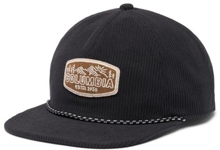 Columbia Unisex Packsaddle Cord Snap Back Cap Black Chenille Patch O/S