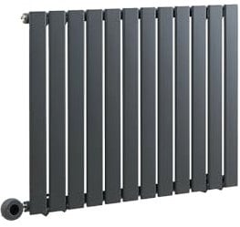 Milano Alpha 800W Anthracite Horizontal Single Panel WiFi Electric Radiator UK Plug - 635 x 840mm