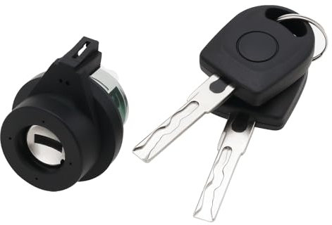 VGOL 1pc Cerradura de Interruptor de Encendido con 2 Llaves 8E0905855A 107905855C 6L0905855D Compatible con VW Golf 5 Compatible con Jetta T5 Compatible con Octavia 1Z