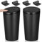 Zocipro 2Pcs Car Bin, Mini Car Rubbish Bin with Lid, Universal Leak-proof Car Trash Can with 4 Roll Trash Bags, Portable Car Bin Cup Holder Small Trash Bin for Vehicle Office Home