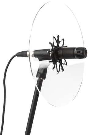 Mikrofonständer Schallabweiser für Trompete, Flügelhorn, Saxophon | Mikrofonständer Soundspiegel Akustikschild Transparenter Schallreflektor zur Klangumleitung von KGUmusic