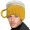 Novelty Winter Hats - Beer Mug Hat | 3d Cup Shaped Soft Elastic Breathable Knitted Hat | Funny Beer Cup Shape Hat | Beer Hat for Beer Lovers | Skin Friendly Winter Hats for Cosplay, Carnival