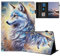 TEDTIKJT Cover per Lenovo Tab P11 11 2021 TB-J606F Custodia PU Pelle Flip Cover Slot per Carte Supporto Protezione Dipinti Tablet per Lenovo Tab P11 11 Custodia,Lupo bianco