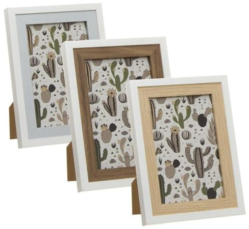 ROCKING GIFTS Bilderrahmen, 3 Modelle, 10 x 15 cm, PVC, Kaktus – Fotorahmen