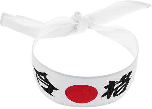 LRXIYODE Japanisches Samurai stirnband mit Sonnen Kanji design Atmungsaktiv Weich und Vielseitig Einsetzbar für Karate Cosplay Sushi küche Japanische Partys