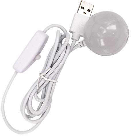 DZYDZR Mini 1W 5V USB Magnet- Lampe LED Nachtlicht Mit Schalter für Computer/PC/Notebook/USB-Schnittstelle (Warmweiß)