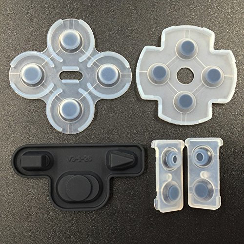 Almohadillas de goma conductoras de silicona para botones de controlador PS3, pieza de repuesto