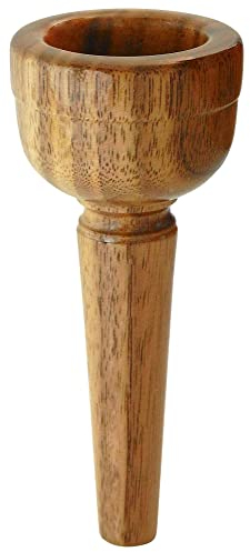 Lechgold MUN28 Mundstück für Alphorn 28 mm (aus Nussholz, Kesselweite: 28 mm, Kesseltiefe: 25 mm, Durchgangsbohrung: 5,5 mm)