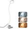 EYOCEAN Lampe-Clip Lampe de Bureau à LED à Pince de Lecture de Table de Lit Luminosité Réglage Soin des Yeux pour le Bureau et le Domicile Flexible à 360° avec le Câble USB et l’Adapteur Blanche