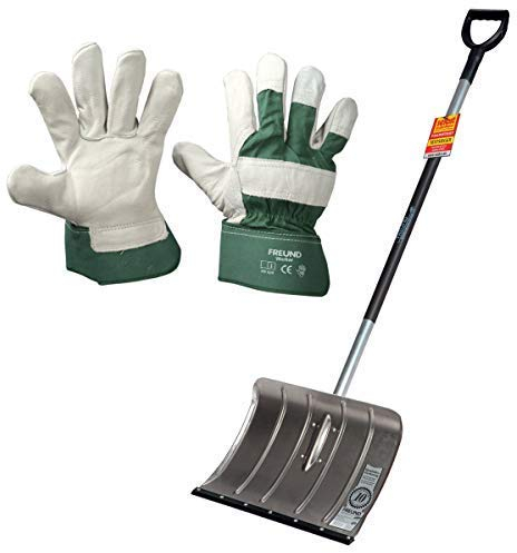Freund-Victoria - Alu-Schneeschieber mit Flüsterkante inkl. Handschuhe Worker