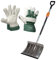Freund-Victoria - Alu-Schneeschieber mit Flüsterkante inkl. Handschuhe Worker