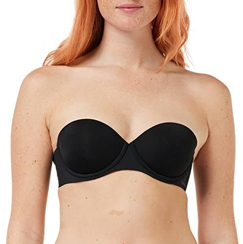 Calvin Klein Women Strapless Bra Push-up, Black (Black), 32A