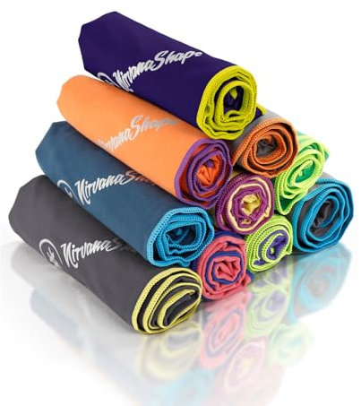 NirvanaShape Serviette Microfibre| Séchage Rapide, Légère, Absorbante | Serviette de Sport/Serviette de Bain de Voyage| Idéal pour Le Sport, Le Plein Air, la Plage, Le Camping et Le Sauna