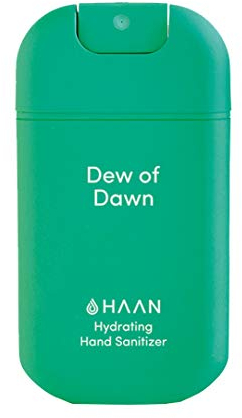 HAAN – Hydroalkoholisches Spray mit Aloe Vera-Händedesinfektionsmittel – Tötet 99,9% Der Dchädlichen Bakterien ab, Spendet Sofort Feuchtigkeit – Desinfektionsspray – Dew of Dawn Duft, 30 ml