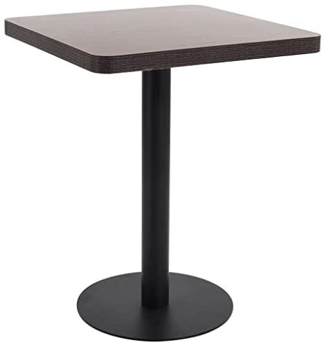 vidaXL Bistrotisch für 2 Personen Bartisch Bartresen Stehtisch Tresentisch Esstisch Tisch Küchentisch Partytisch Dunkelbraun 60x60cm MDF