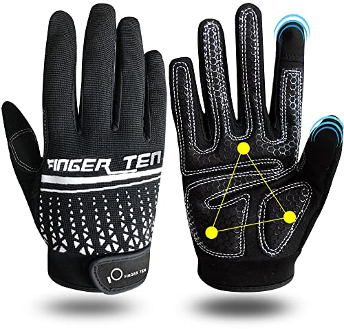 Fitness Handschuhe Herren Vollfinger Damen Traininghandschuhe Kraftsport Fitnesshandschuhe Handgelenkschutz Rutschfest Sporthandschuhe, für Bodybuilding Gym Krafttraining Training (Schwarz, M)