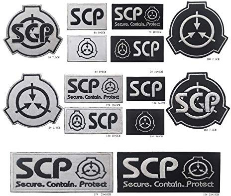 SCP Containment Procedures Foundation Secure Contain Protect Tactical Hook Patch Badges Emblem Applique Hook Patches für Kleidung Rucksack Zubehör (mehrfarbig)