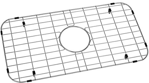 Zeesink Griglia di protezione per lavello cucina e lavello, misura 62 cm x 30,5 cm, griglia di protezione per lavello in acciaio inox con scarico centrale per lavello singolo
