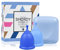 SHORDY Menstrual Cups, Set of 2 (Small + Large) with Box, Soft & Flexible, Copa Menstrual Kit for Women | Up to 12 Hours of Comfort, Eco-Friendly & Safer Alternative to Pads & Tampons (Blue)