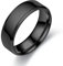 BCughia Modeschmuck Ringe, Ring Schmuck Egirl Schwarz Rostfreier Stahl 6mm Bequemes Passformdesign Valentinstag Ringe Damen Größe 62(19.7)