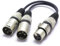VITALCO XLR Femmina a Doppio Maschio Adattatore Audio Connettore per Microfono Sdoppiatore Y-Splitter Cavo