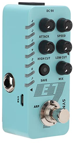 Elektronisches Synth-Pedal, Synth-Effekt mit niedriger Impedanz, einstellbare Geschwindigkeit mit 7 Slots für Akkord- oder monophones Spielen