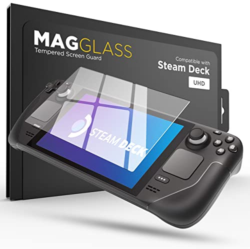 magglass Panzerglas für Steam Deck/Steam Deck OLED Displayschutzfolie (7 Zoll) Ultra HD Full Coverage Guard