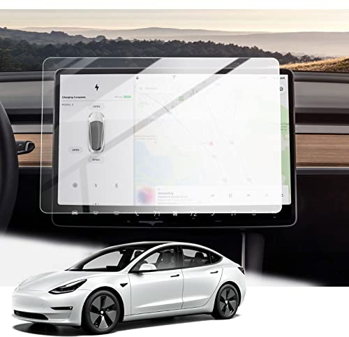 GAFAT Tesla Model Y 2020-2024 / Model 3 2017-2023 15 Film de Protection d'Écran en Verre Trempé pour Navigation, Model Y 2024 Infotainment System, Antichoc, 9H Anti-Rayures [Pas pour Highlαnd 2024+]