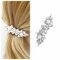 Cimenexe Böhmische Kristallperle Haarspange Funkelnde Strass Haarspange Silber Kristall Haarnadeln Clips Gepflasterte Blume Haarspange Braut Kopfbedeckung Dekorative Perle Hochzeit Haarschmuck