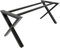 MetaloPro Tischbeine Metall, Schwerlast Stahl Schreibtisch Beine, Tischkufen Schwarz und Schrauben, Bodenschoner, Trapez Tischgestell für Moderne Couchtisch, Esstisch, Wohnzimmertisch – 160x70x72 cm